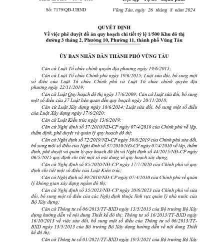 Sun Blanca City Vũng Tàu Phê Duyệt Quy Hoạch Chi Tiết 1/500 Đô Thị  Biển 96.6 ha đường 3/2 ngày 28/06/2024 